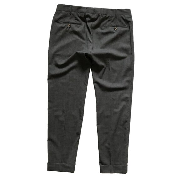 PT Torino Super Slim Pants Trousers Mens 50 34 Charcoal Gray Wool Super 130's - Picture 14 of 15